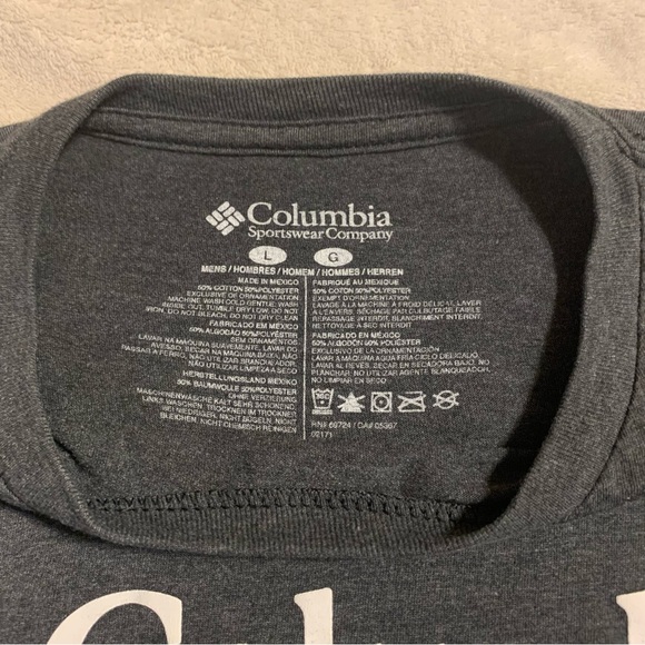 Columbia Men’s Basic Logo T-Shirt, Dark Heather Gray, Large - Picture 4 of 6